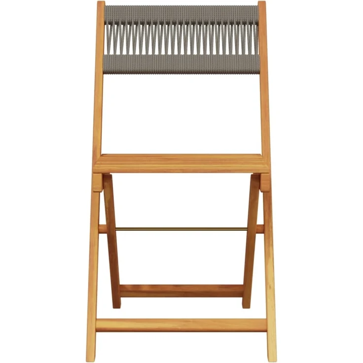 vidaXL Gartenstühle 4 Stk. Klappbar Grau Massivholz Akazie 3214604 – Bild 3