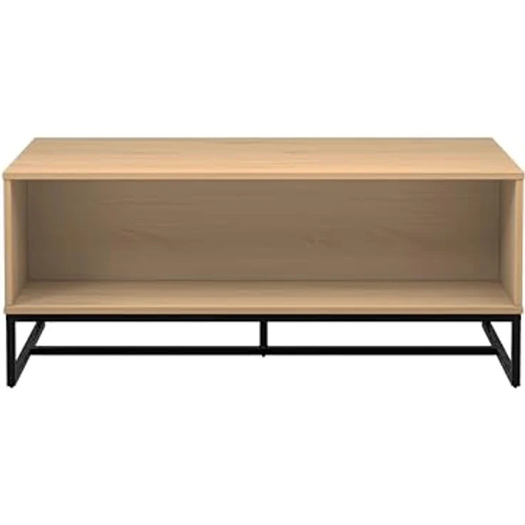 Livetastic Couchtisch, rechteckig, aus massivem Kiefernholz in Eiche, 60x45x110 cm für das Wohnzimmer – Bild 3