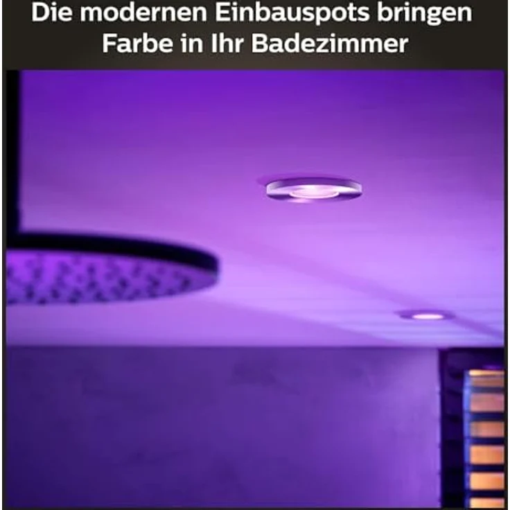 Philips Hue White&Col. Amb. Xamento Einbauspot silber 1x4.2W – Bild 3