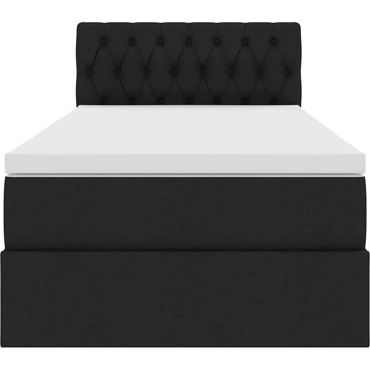 vidaXL LED-Speicherbett mit Matratze Schwarz 90 x 190 cm Stoff 3371177 – Bild 8