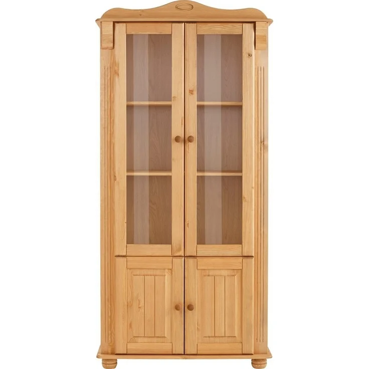 Home affaire Vitrine Adele 4-türig, Höhe 185 cm, mit Glaseinsätzen, aus massiver Kiefer, FSC® – Bild 2