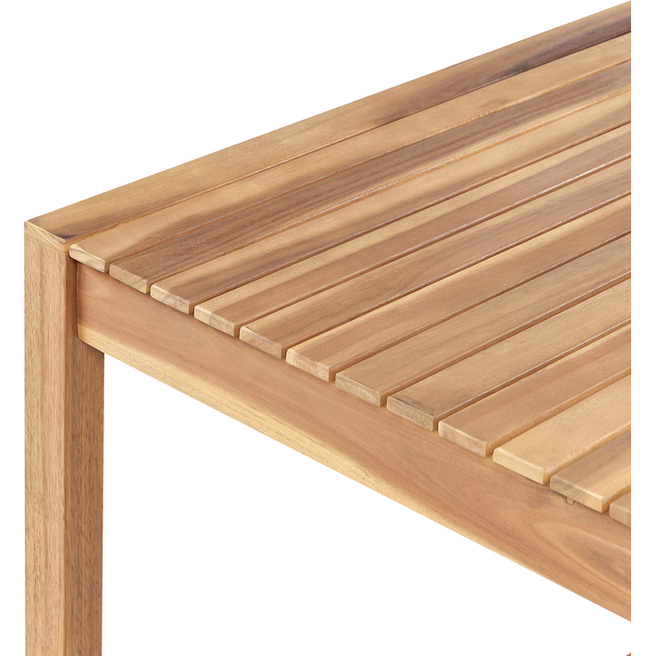 Beliani 'SASSARI II' Essgruppe für 6 Personen, Akazienholz Heller Holzfarbton, 180x90x75 cm – Bild 6