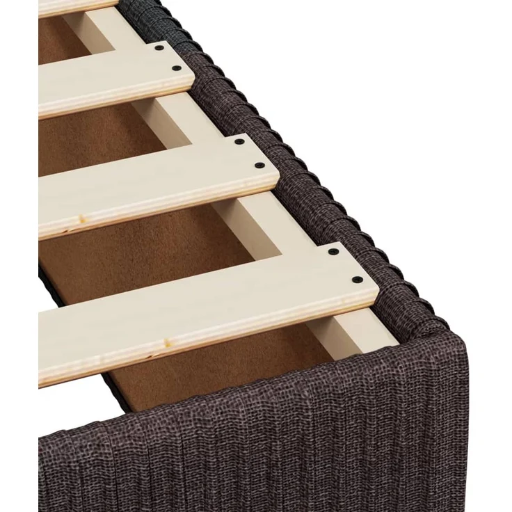 vidaXL Boxspringbett mit Matratze Dunkelbraun 120x200 cm Stoff 3287433 – Bild 11