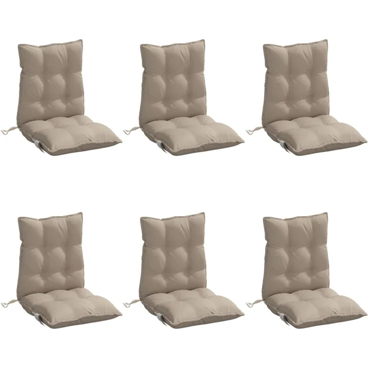 vidaXL Niedriglehner-Auflagen 6 Stk. Taupe Oxford-Gewebe 377697 – Bild 3