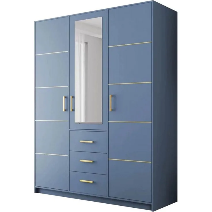 Beautysofa Kleiderschrank Kleiderschrank mit Spiegel BALID D3