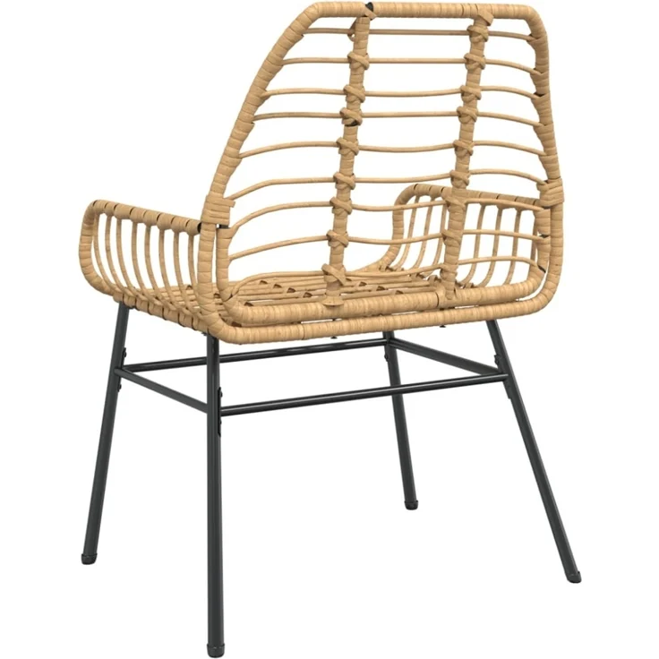 vidaXL Gartenstühle 2 Stk. Braun Poly Rattan 369092 – Bild 7