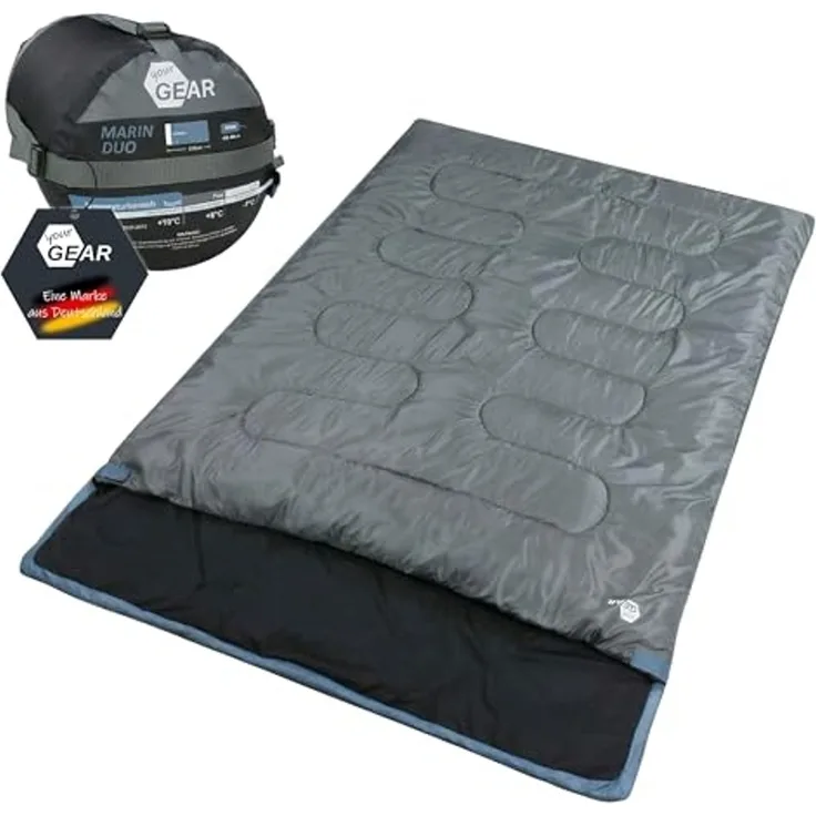 yourGEAR Doppeldeckenschlafsack your GEAR 2 Mann Schlafsack Marin -7°C Deckenschlafsack 220x150