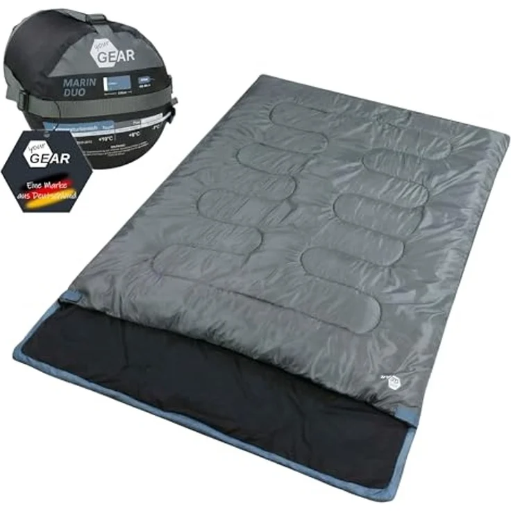yourGEAR Doppeldeckenschlafsack your GEAR 2 Mann Schlafsack Marin -7°C Deckenschlafsack 220x150 – Bild 1