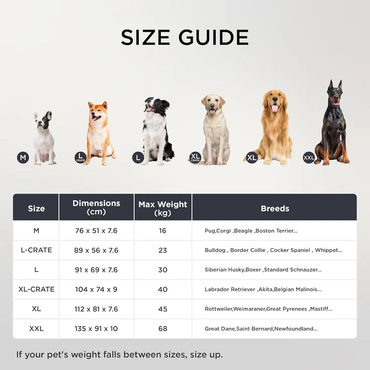 BEDSURE orthopädisches Hundebett Grosse Hunde - 112 x 81 x 7.6 cm Hundekissen flauschig Hundematte waschbar Hundematratze in grau für große Hunde – Bild 7