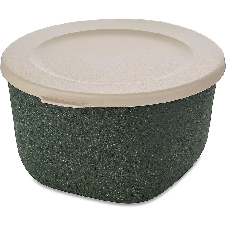 Koziol Dose Connect Box mit Deckel, Schüssel, Schale, Kunststoff-Holz-Mix, Nature Ash Grey, 1 L, 7870701