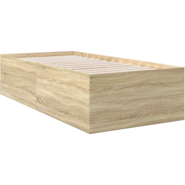vidaXL Bodenbettgestell Sonoma-Eiche 80 x 200 cm Holzwerkstoff 3429534 – Bild 3