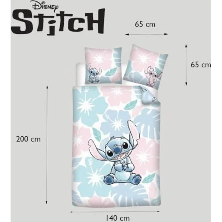 Lilo & Stitch Bettwäsche-Set Bettbezug 140 cm x 200 cm Kopfkissenbezugs 65 cm x 65 cm – Bild 7