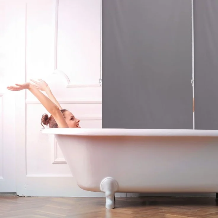 Relaxdays Duschrollo grau – Bild 3