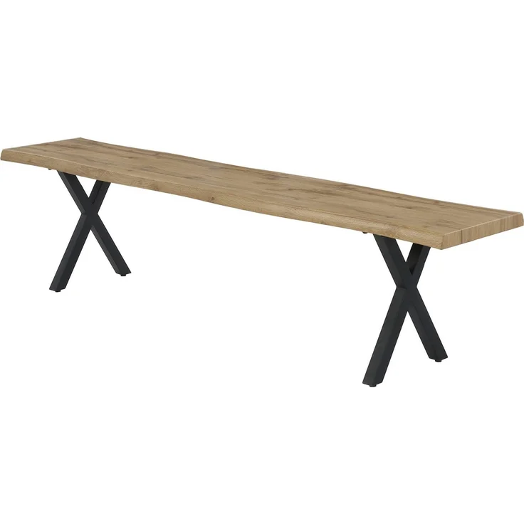Jockenhöfer Gruppe Essgruppe Marlon, Sitzgruppe, (Set, 6-tlg, Tisch, Bank und 4 Stühle), Tischplatte und Bank Wildeiche, Stuhl anthrazit – Bild 2