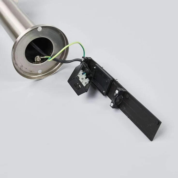 Lindby Außen-Stehlampe Noemi, Edelstahl Alu IP44, 1 x 60 W – Bild 8