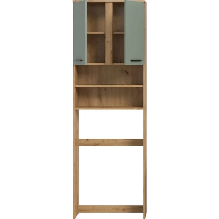 welltime Waschmaschinenumbauschrank LUCCA, Höhe 191cm, 2 Türen, 2 offene Facher (passen für alle gängigen Waschmaschinen und Trockner) Überbauschrank, Umbauschrank, Waschmaschinenschrank, Badschrank – Bild 4