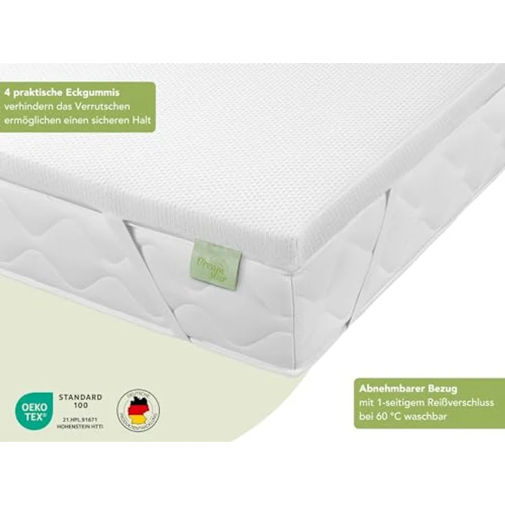 TB Furniture DREAMSTAR Easy Dream, Kaltschaum Topper, 80 x 200 cm, H4, 5 cm hoch, feuchtigkeitsregulierender Doppeltuchbezug – Bild 3