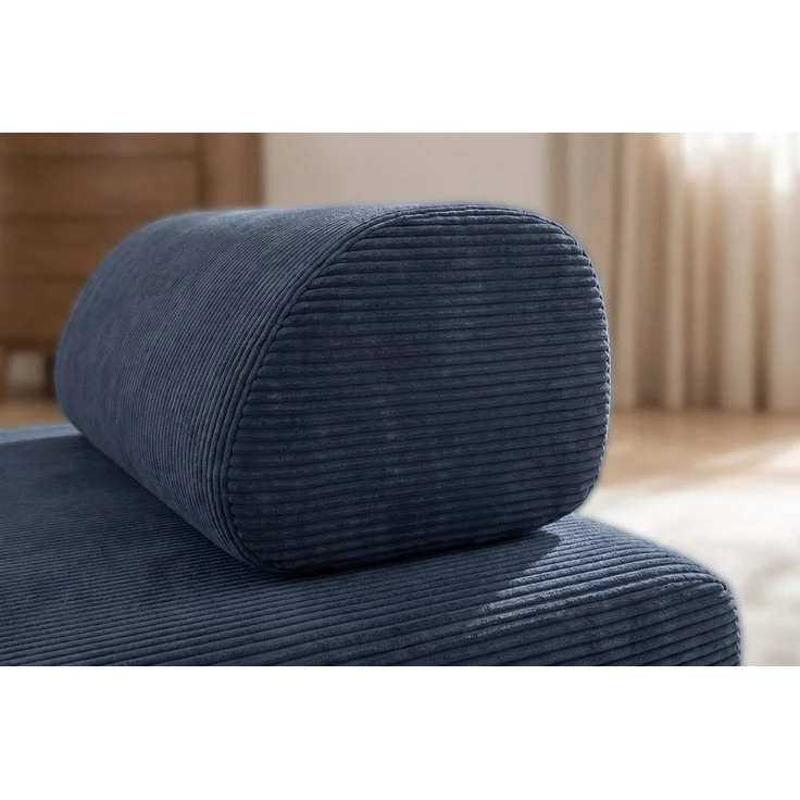 Cabrio-Chaiselongue aus blauem Cord – Bild 2