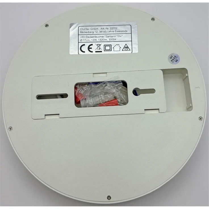 LED Deckenleuchte "Santano 12w"Ø 17cm, 12W, 1320lm, 3000K warmweiß – Bild 9