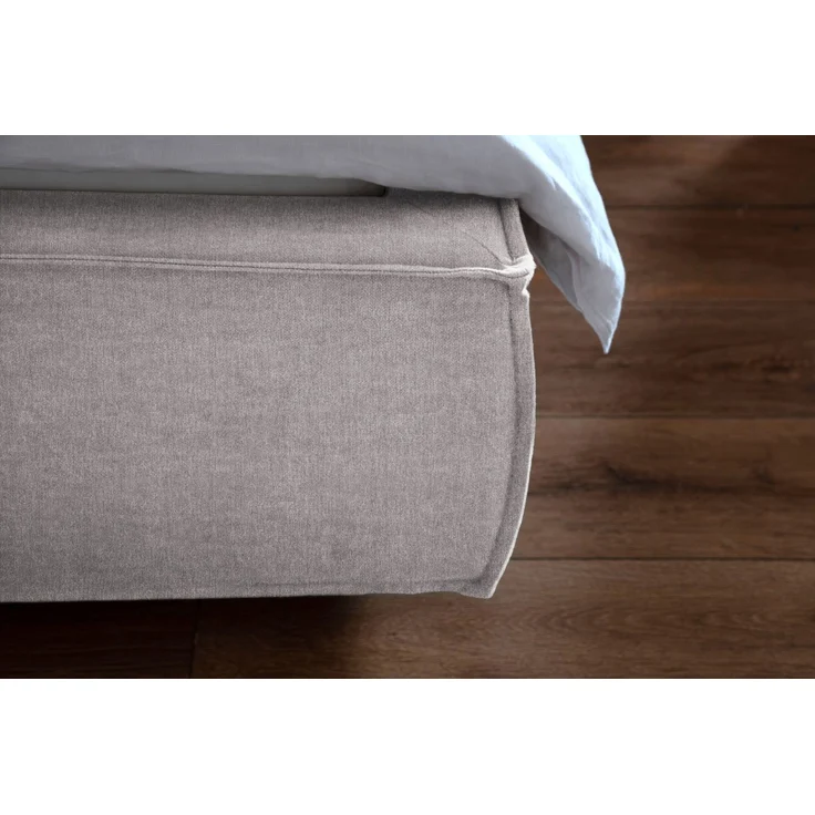 KAWOLA Bett CARLO Polsterbett Stoff hellgrau 180x200cm – Bild 4