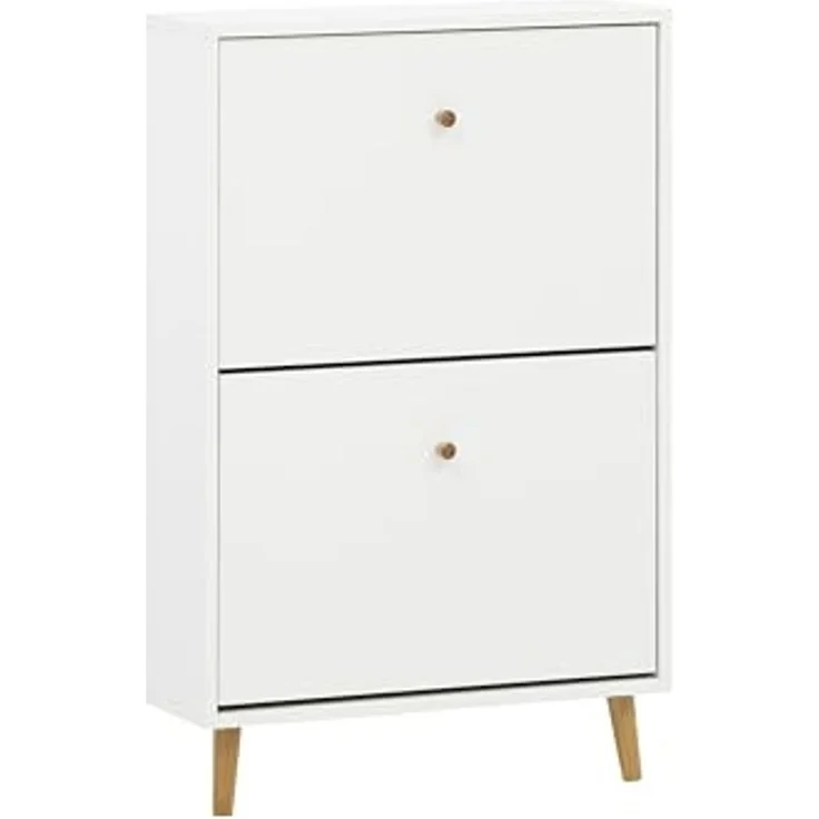 Schildmeyer Flurmöbel-Set Bjarne 702063, 2X Schuhschrank, 2X Hakenpaneel, mattweiß – Bild 3