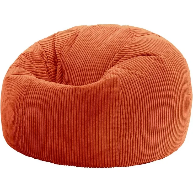 Icon Kingston Sitzsack Cord, Orange, Sitzsack Erwachsene mit Füllung, Bean Bag, Cord Sessel, Lounge Sessel, Lounge Stuhl, Schlafzimmer, Wohnzimmer, Wohnzimmer Möbel – Bild 2