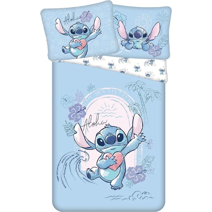 Lilo & Stitch Design Kuschelige Bettwäsche Baumwolle, 140x200 cm & 70x90 cm – Bild 1