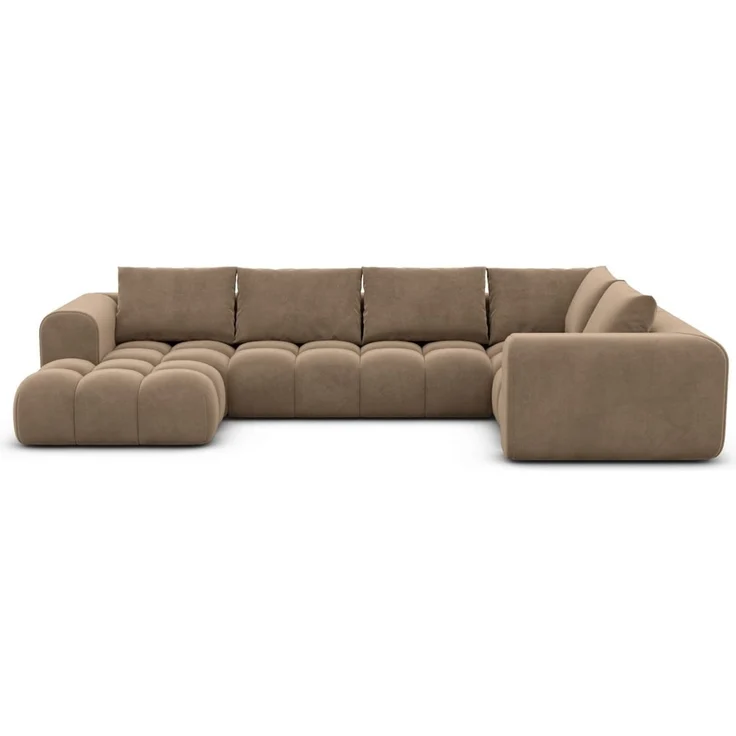Wohnlandschaft Casaluna U Form - Samtstoff - Braun - Links – Bild 3