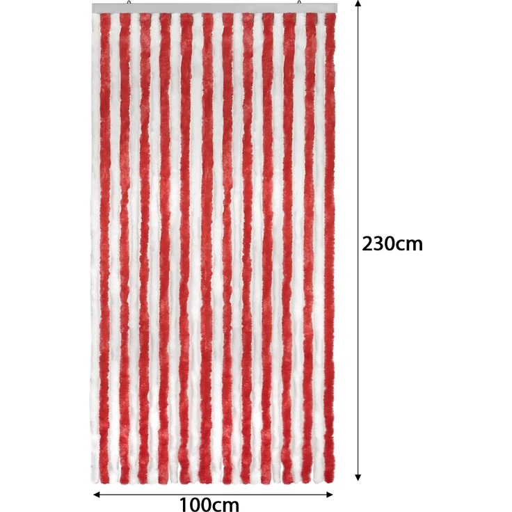 Flauschvorhang C-7-10 / 100 x 230 / rot-weiß – Bild 3