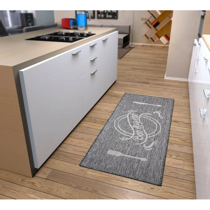 HANSE Home Küchenläufer Bon Appetit, rechteckig, Höhe: 5 mm, Läufer, Rutschfest, Küchenteppich, Küche, Teppich, Pflegeleicht – Bild 1