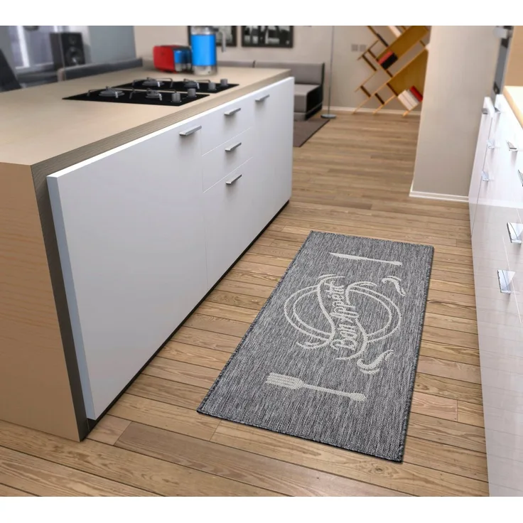 HANSE Home Küchenläufer Bon Appetit, rechteckig, Höhe: 5 mm, Läufer, Rutschfest, Küchenteppich, Küche, Teppich, Pflegeleicht