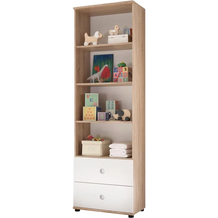 Regal >Floris< in Sonoma-Eiche - 60x191x33cm (BxHxT)