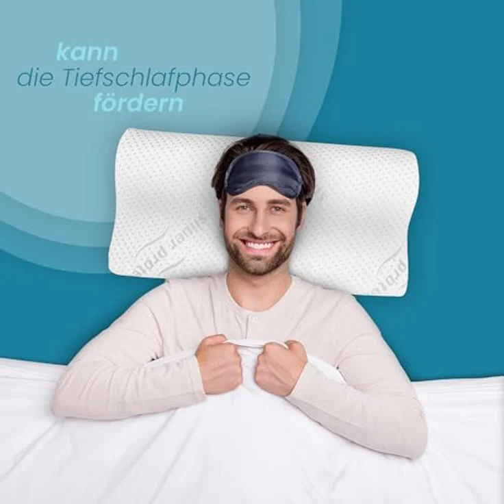 Bestlivings Nackenstützkissen "Silver-Protect" Bezug, Füllung: Polyurethan, Bezug: Polyester, Seitenschläfer, Rückenschläfer, Bauchschläfer, Memory Foam Nackenkissen (Nackenstützkissen 60x30cm) Viscoelastisch – Bild 8