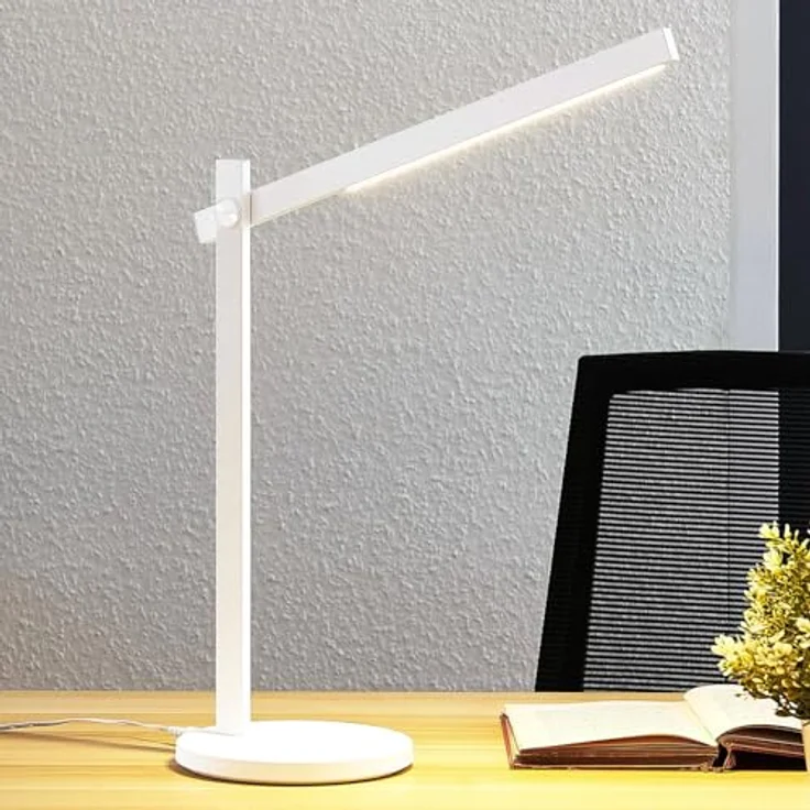 Lindby LED-Schreibtischlampe Loretta, Höhe 43 cm, weiß, verstellbar mit Dimm- und CCT-Funktion – Bild 2