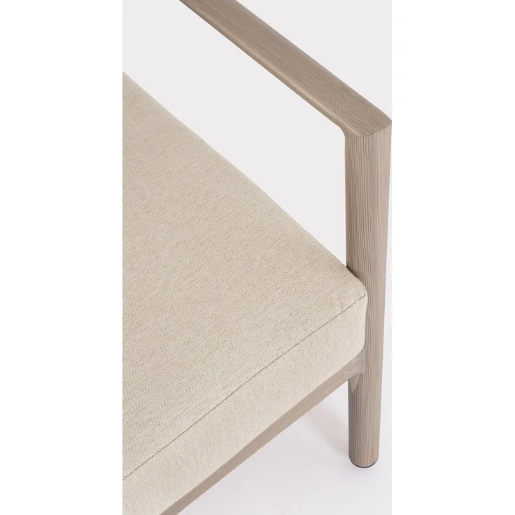 4er Garten-Set Risuri - Aluminium Timber Natur & Polyester-Stoff Beige – Bild 8