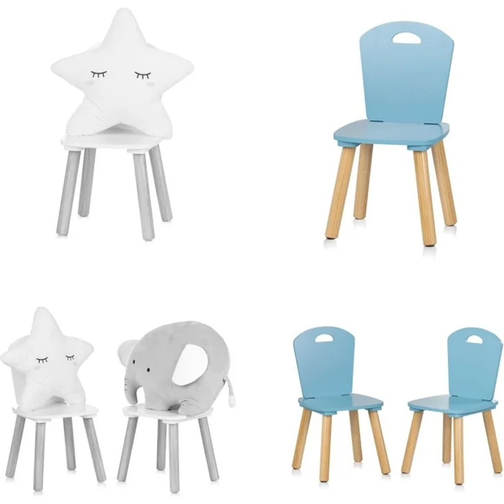 Chipolino Kinder Tischset Holztisch, 2 Holzstühle, Kindersitzgruppe, 3-teilig blau – Bild 5