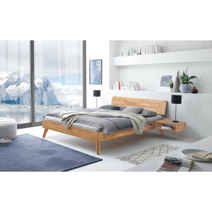 Hasena Massivholzbett Ancona Kernbuche natur geölt 200x210 cm, Fußhöhe 20 cm – Trento – Bild 2