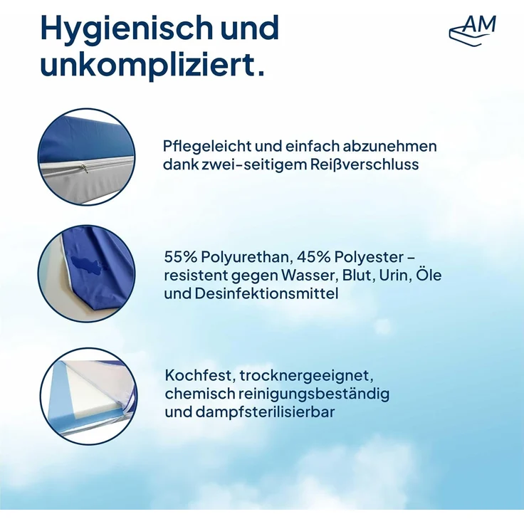 Premium Pflegematratze H2/H3, Höhe 14 cm, 90x200 cm – Bild 5