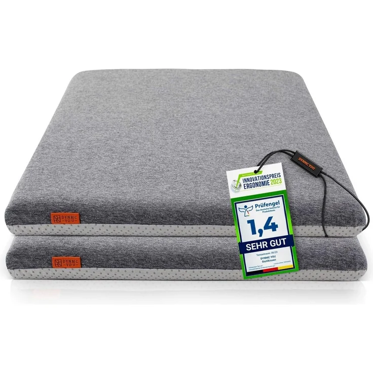DYNMC you Sitzkissen Stuhlkissen 40x40 - Eckig Set Mittelhart, Sitzkissen Bank Memory Schaumstoff - Sitzpolster Stuhl – Bild 1