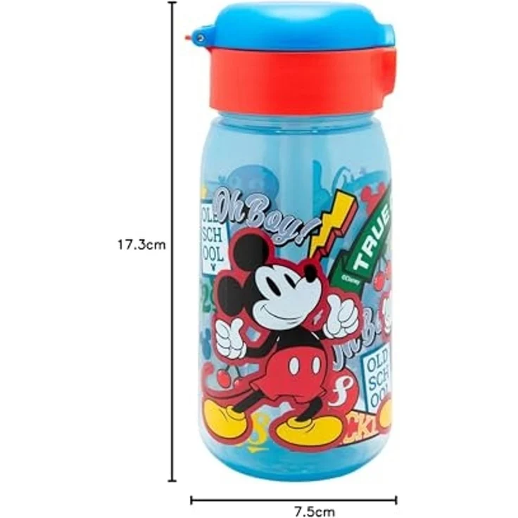 Mickey Mouse Trinkflasche 510ml – Kinderflasche mit Trinkhalm & Deckel – Bild 5