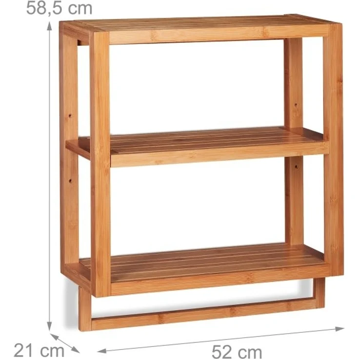 Wandregal Bambus 3 Ablagen – Bild 4
