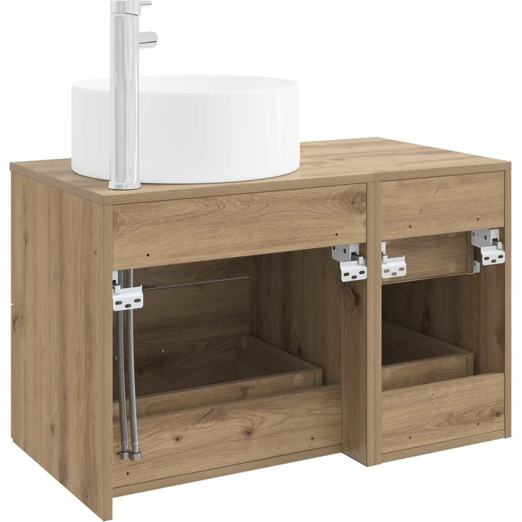 vidaXL Badezimmerschrank-Set 2 stk. Artisan-Eiche 79,5 x 44,5 x 80 cm 3404015 – Bild 5