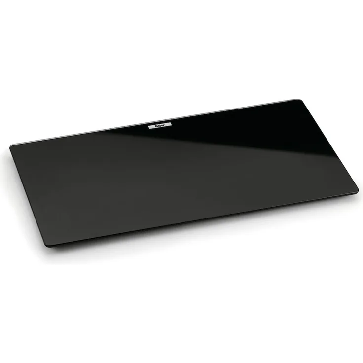 Schneidbrett 1106050 aus schwarzem Glas / 530 x 300 mm / Abtropfschale / Resteschale