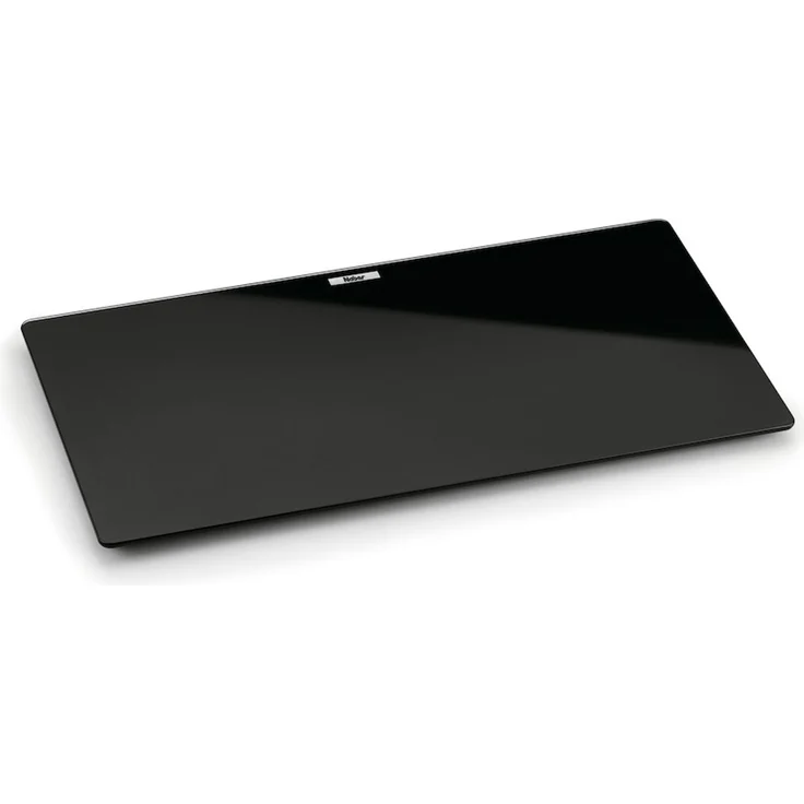 Schneidbrett 1106050 aus schwarzem Glas / 530 x 300 mm / Abtropfschale / Resteschale
