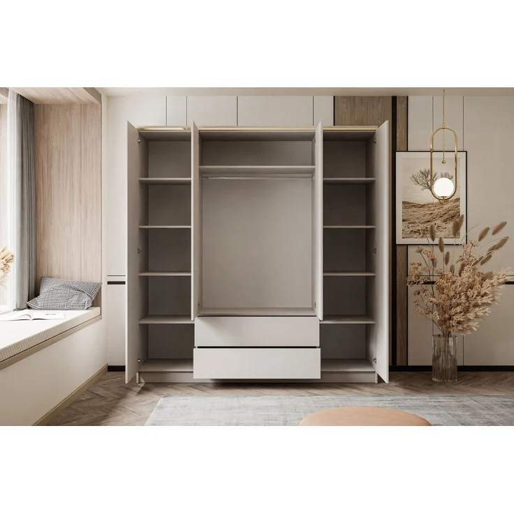 Lookway Kleiderschrank AURORA 4D2SZ KASCHMIR mit Schubladen Breite: 200 cm – Bild 2