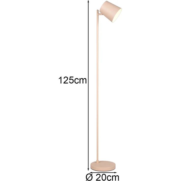 Kleine Akku Stehlampe BLAKE kabellos - dimmbar, Metall Beige, Höhe 125cm – Bild 4