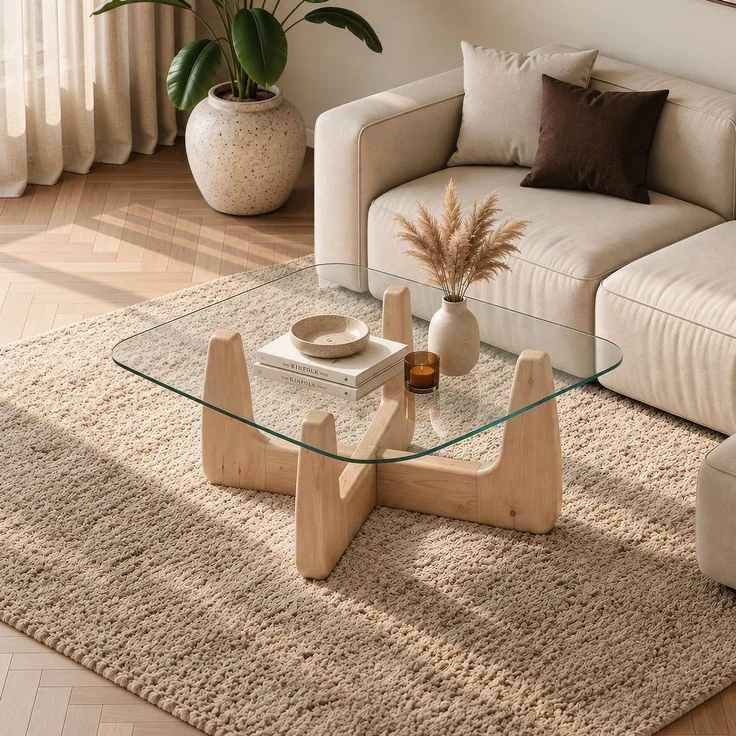 Skye Decor 'Kare - Natural' Couchtisch, Natur, 80 x 34 x 80 cm