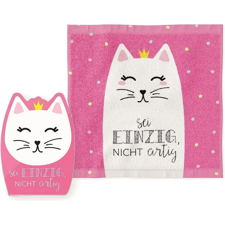 Kinder Zauber Handtuch 30x30 cm Geschenk la vida Katze 3785811