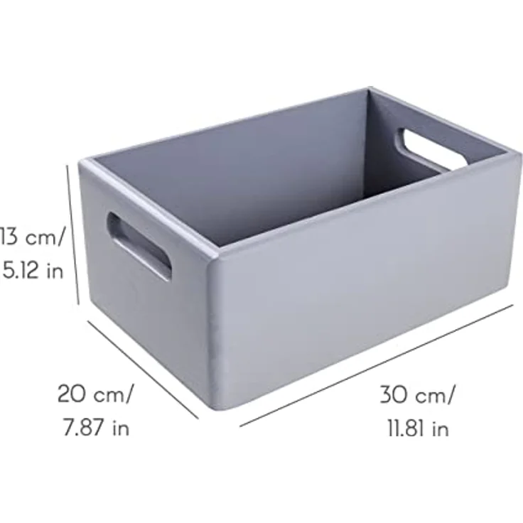 Creative Deco Holzkiste Obstkiste Korb 30x20x13cm (1cm) mit Griffen ohne Deckel, mit Griffen, ohne Deckel – Bild 3