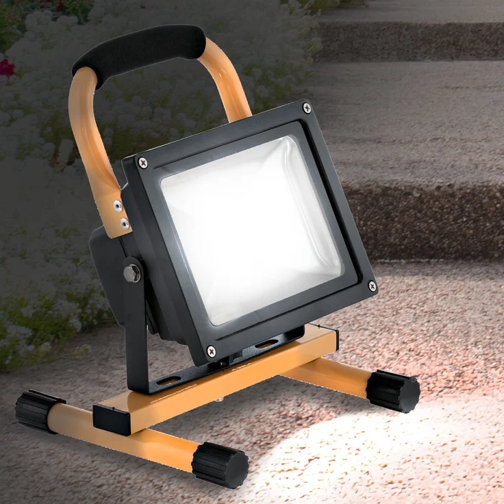 2er Set LED Baustrahler, schwarz gelb, Spot schwenkbar – Bild 3
